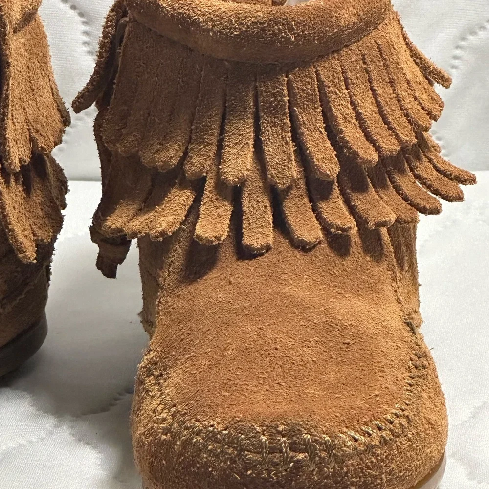 Minnetonka Kids Moccasins with Fringe